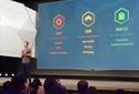 Facebook CEO Mark Zuckerberg pitches the company's platform services to developers at F8.