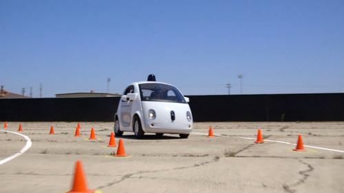 Google's self-driving car prototype, seen in a company promotional video