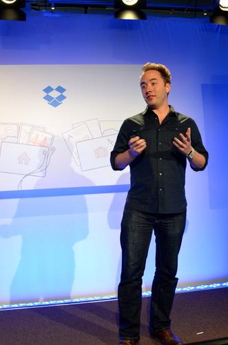 Dropbox CEO Drew Houston, announcing the company's new Dropbox for Business product.