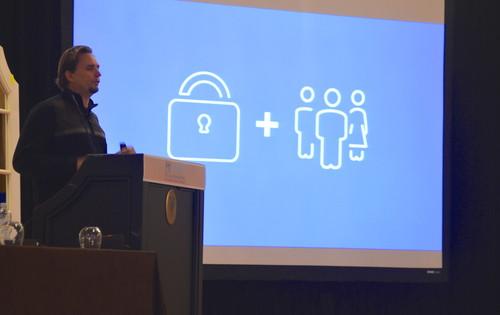 Facebook chief security officer Joe Sullivan, pictured Feb. 18, 2015, at the M3AAWG conference in San Francisco.