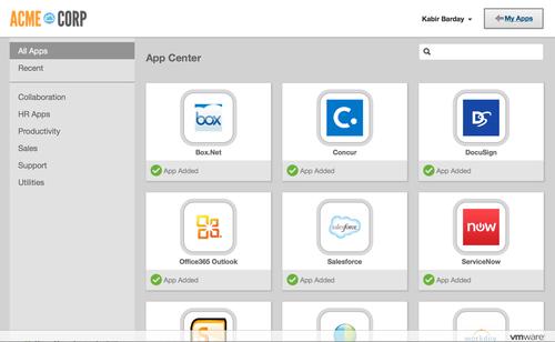 VMware's Identity Manager platform comes with a self-service to simplify app installation.